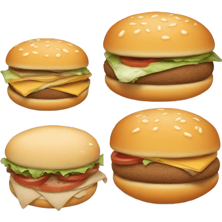 An emoji of three identical food items, each in different sizes: a large, a medium, and a small version, showcasing their size variations emoji