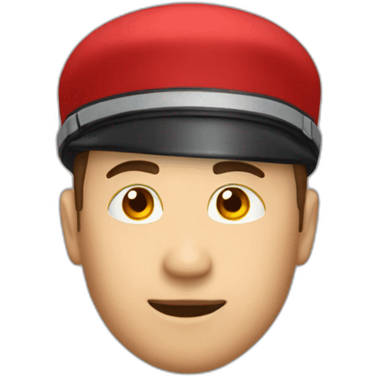 red parachutist beret with head emojis sign emoji