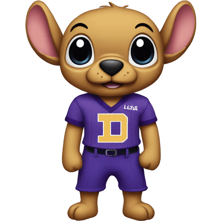 Stitch with lsu color  emoji