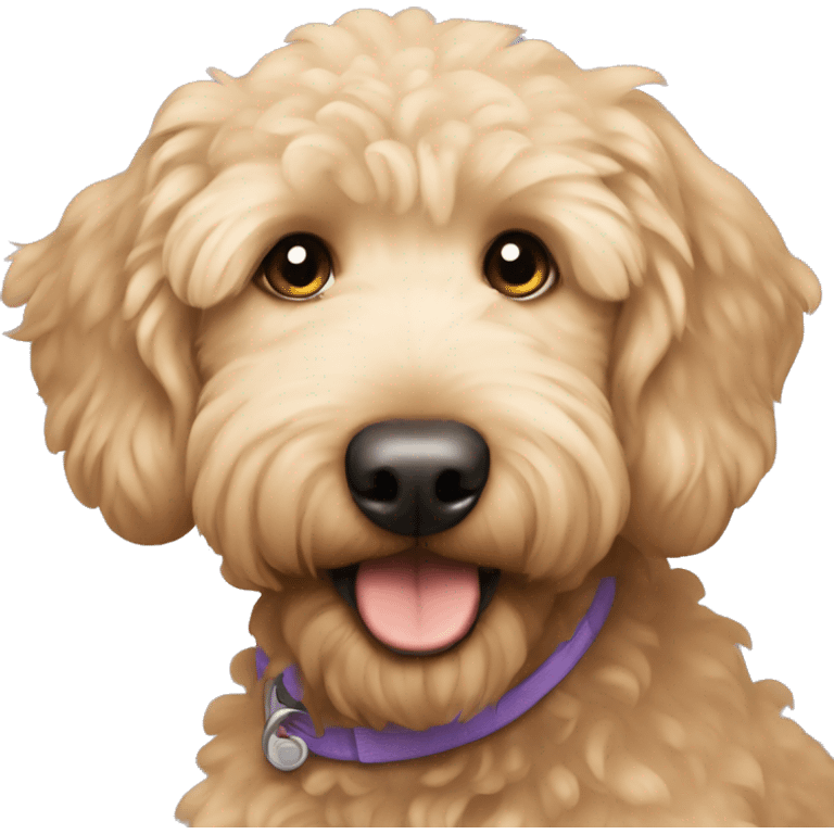 Light tan golden doodle emoji