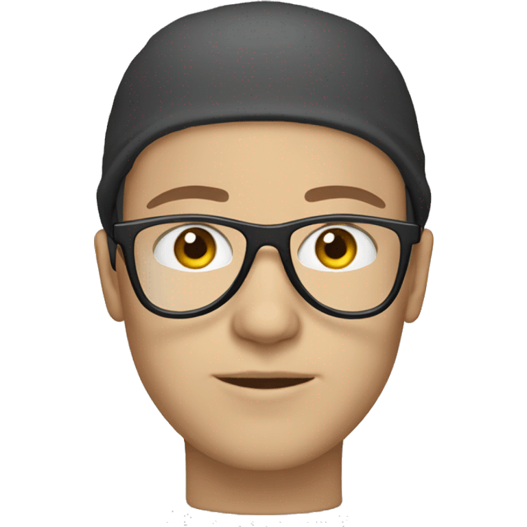 light-skinned person with glasses and wearing a balaclava emoji