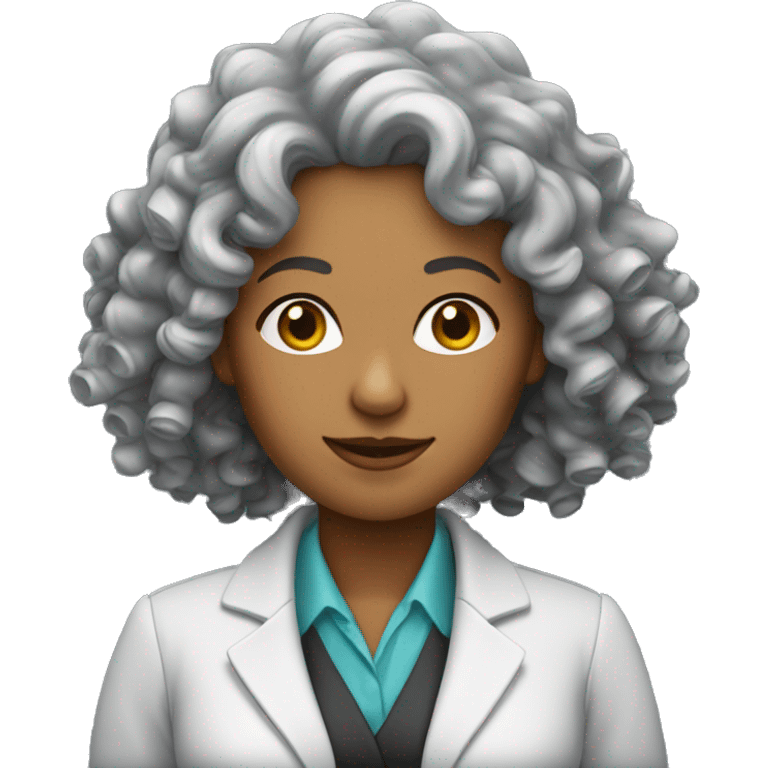 curly haired consultant woman emoji