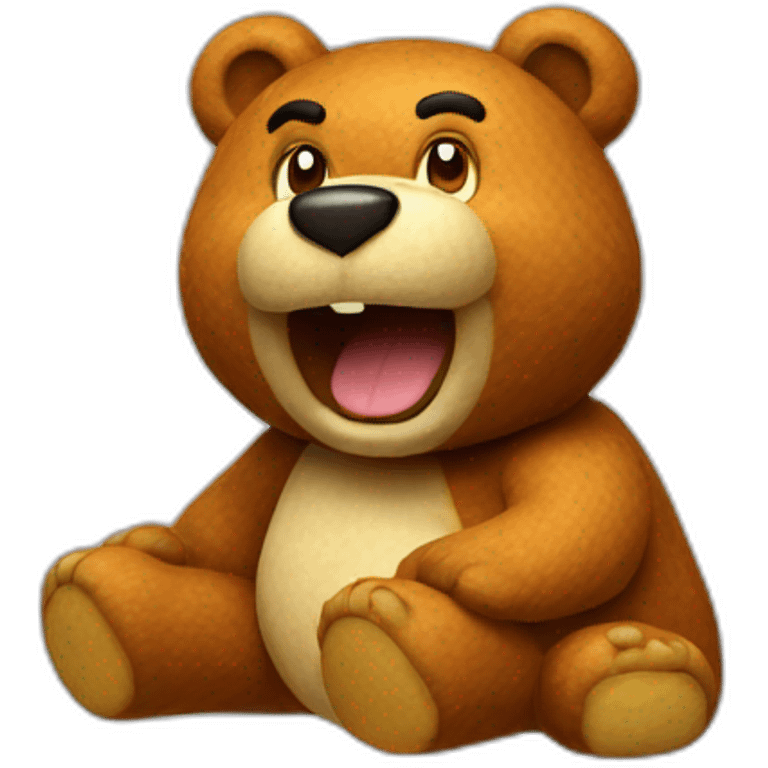 Mario-bear emoji