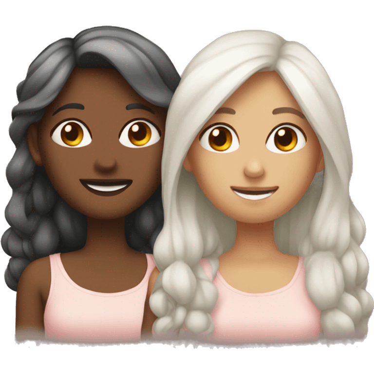 Lesbian couple, both girls very pretty emoji