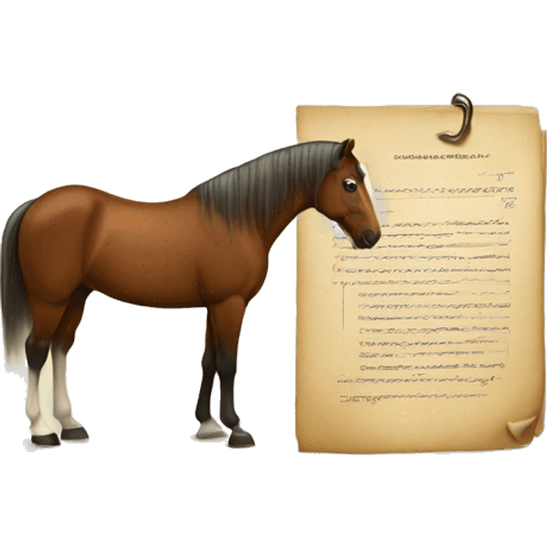 horse and contract emoji