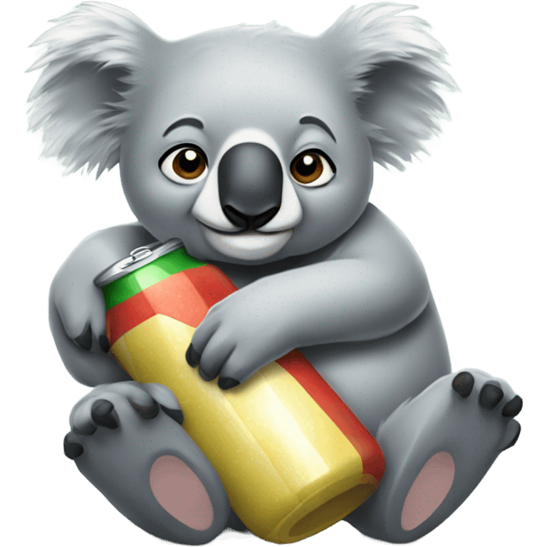 Too many parties koala exhausted and drunk but fun emoji