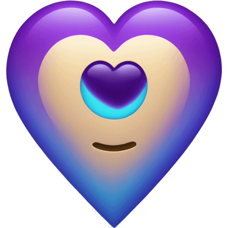 heart shape purple and blue Saturn planet emoji