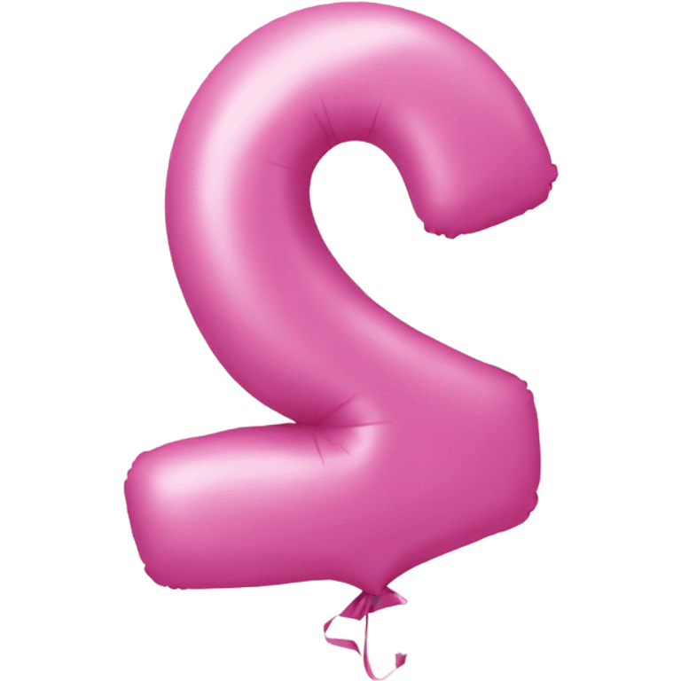 Pink balloon shaped like a number 4 emoji