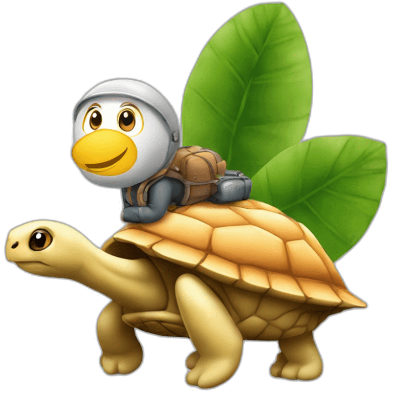 Limace sur escargo sur tortue sur avion emoji