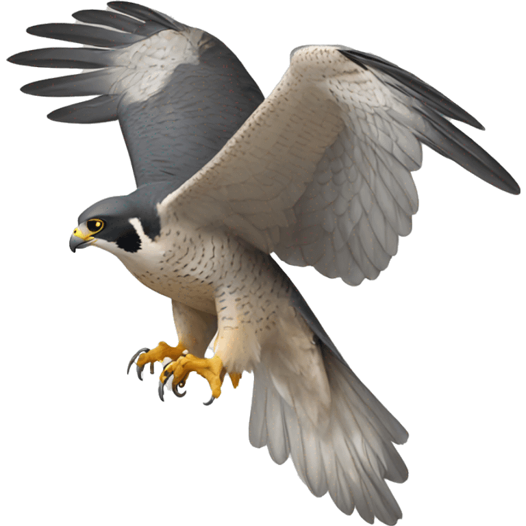 peregrine falcon wings spread front view emoji