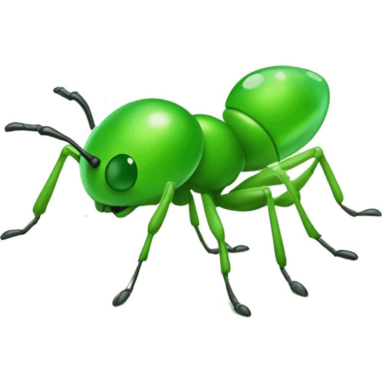 An Green ant WITH bubles  emoji