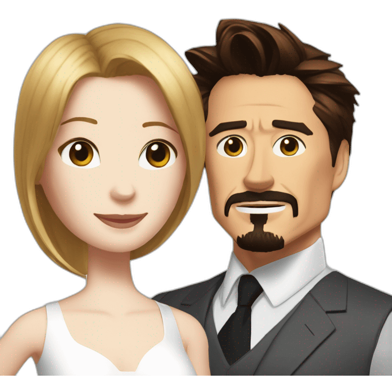 Tony Stark and Pepper Potts emoji