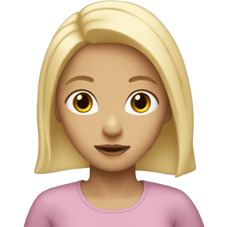 Girl have blonde hair  emoji