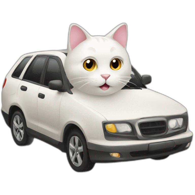 Cat drive car emoji