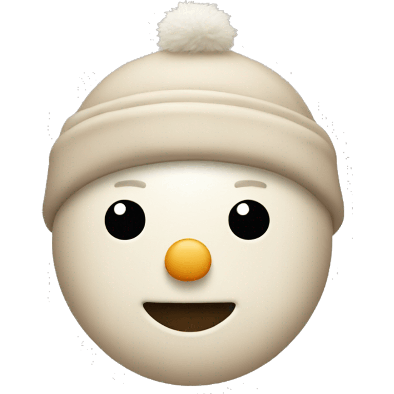 Beige asthetic snowman emoji