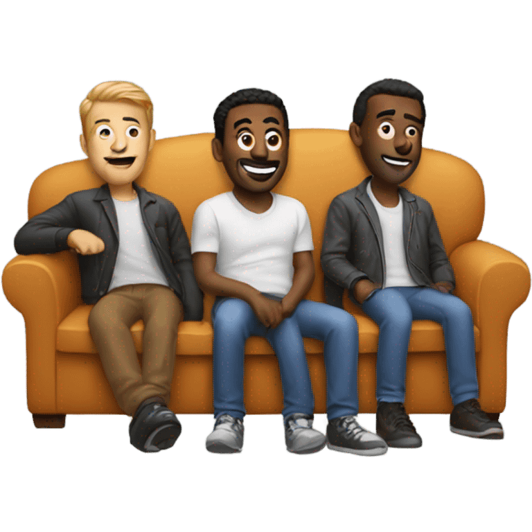 3 guys on a couch emoji