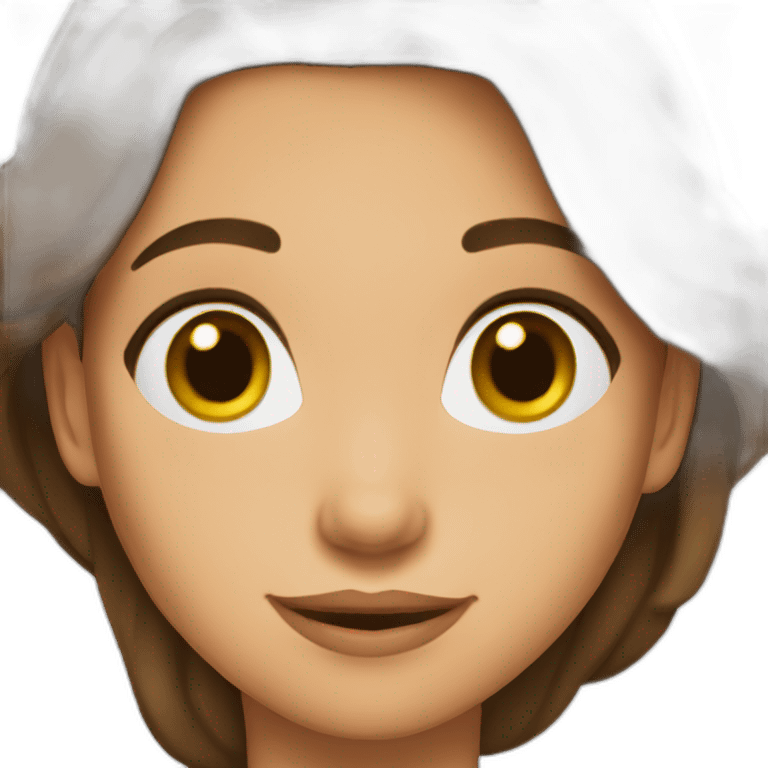 Fille brune belle emoji