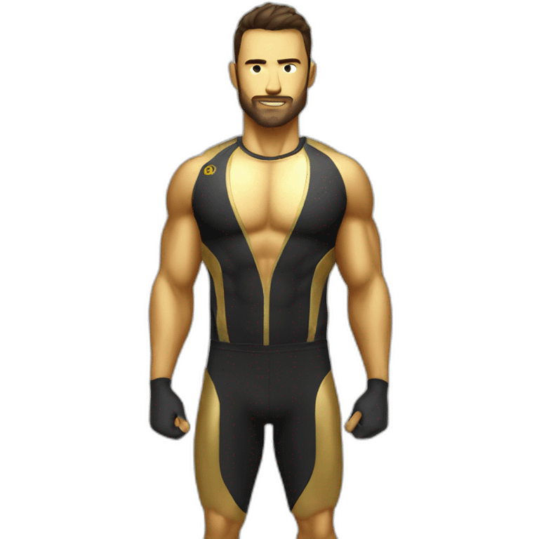 gold gym suit emoji