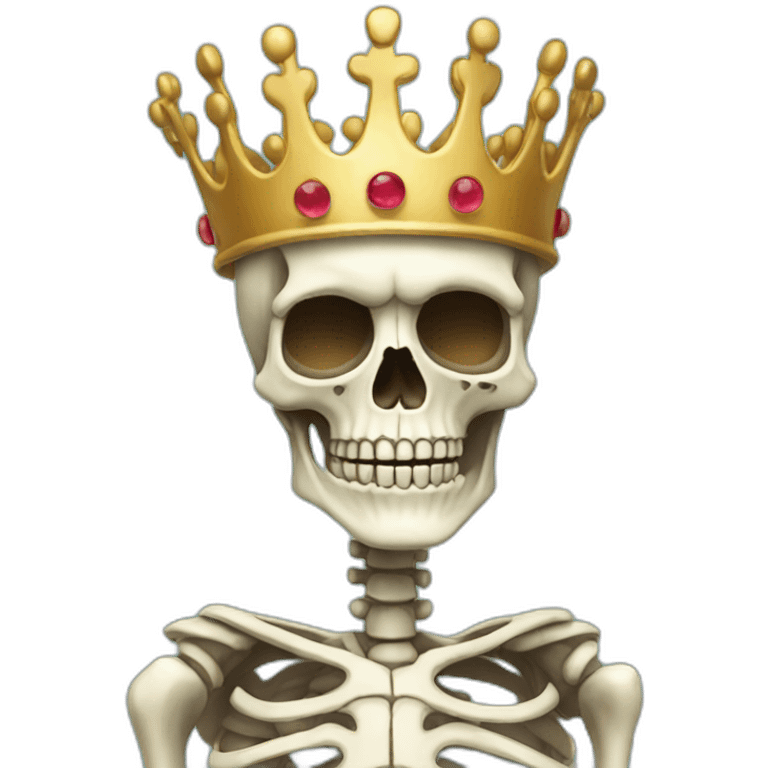 Skeleton with crown emoji