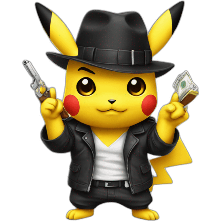 Pikachu le gangster emoji