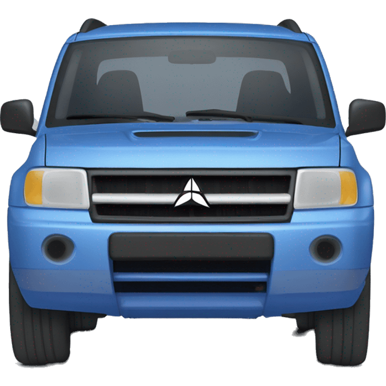 blue, 2 door, 1997 mitsubishi pajero mini, with turbo hood scoop emoji