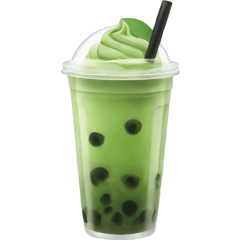 Green matcha bubble tea emoji