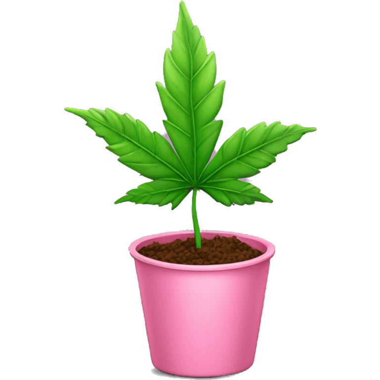 Pink pot leaf emoji