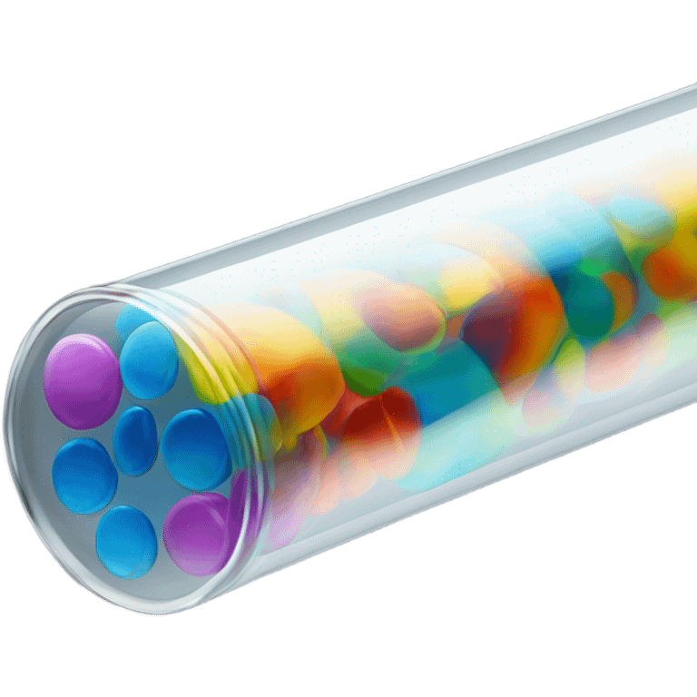 Fusible glass tube emoji