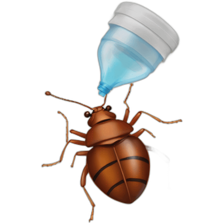 bed bug being sprayed emoji