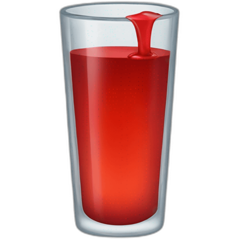 shotglass filled with red fluid emoji