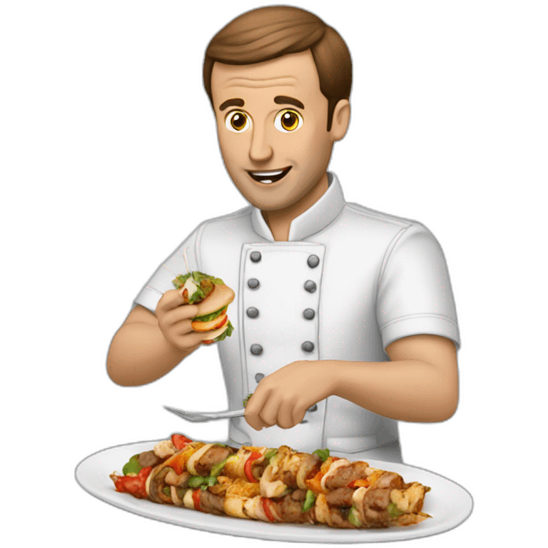 Macron qui mange un Kebab emoji