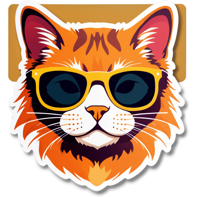 Cat with sunglasses emoji