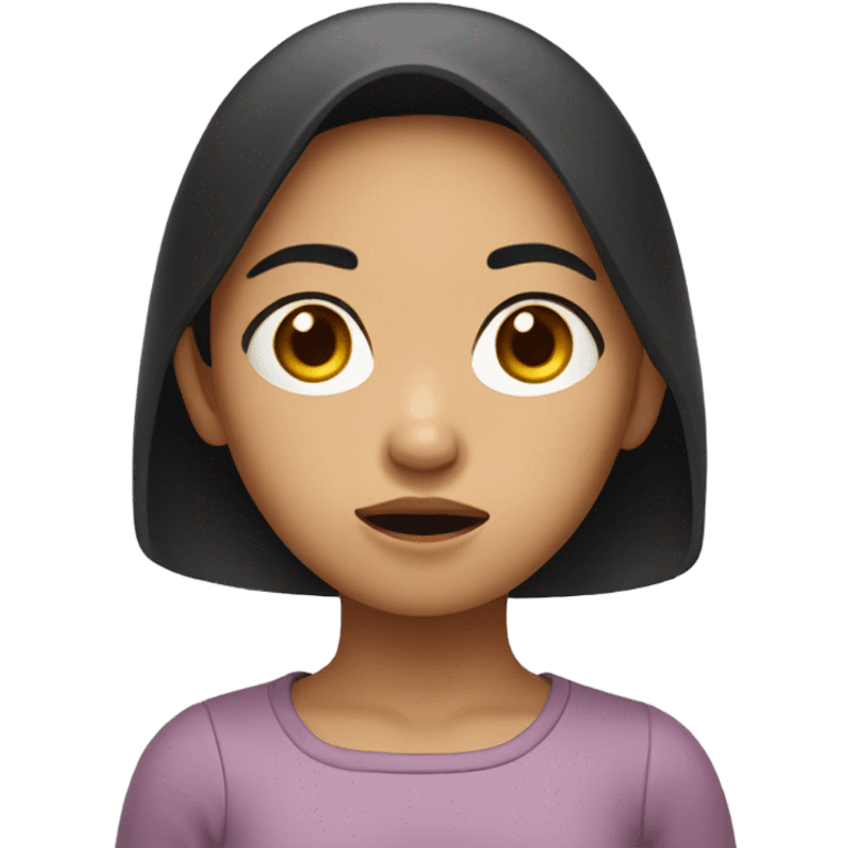 Filipino girl with big eyes and round face  emoji