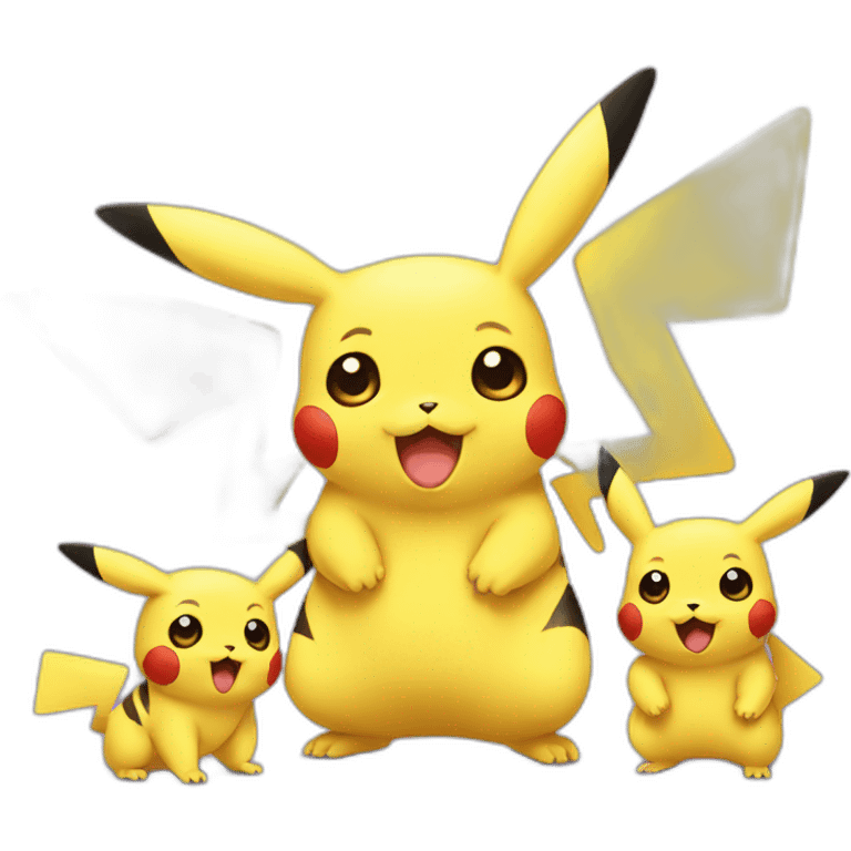 Pikachu having babies emoji