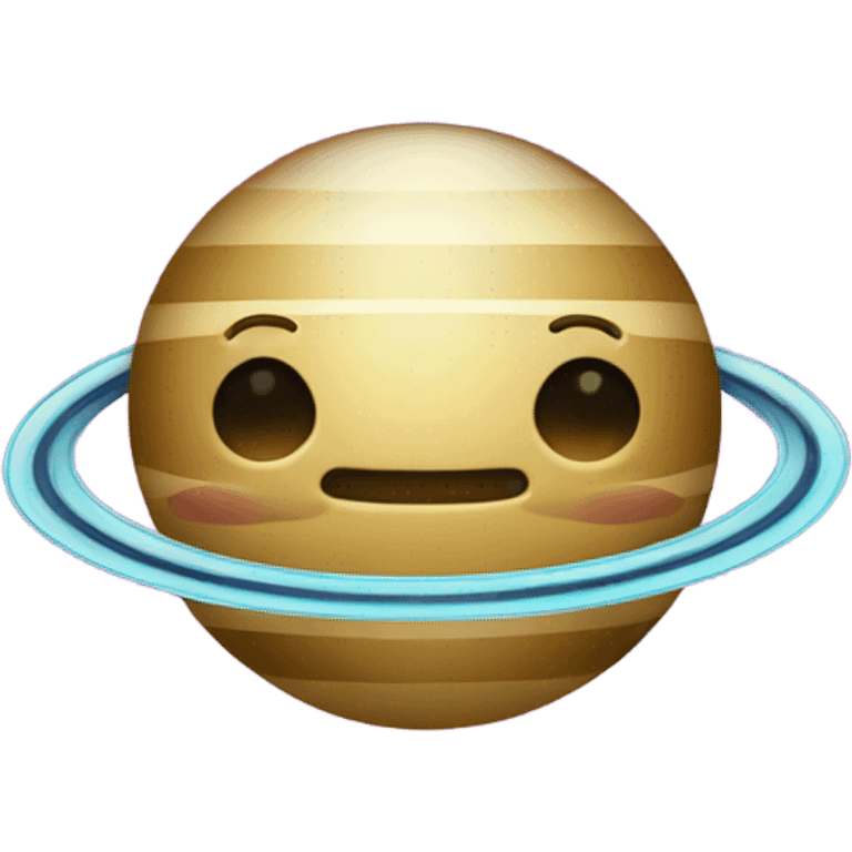 Saturn with sparkles and love emoji