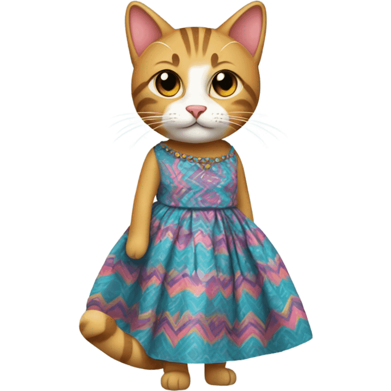 CAT wearing a dress emoji