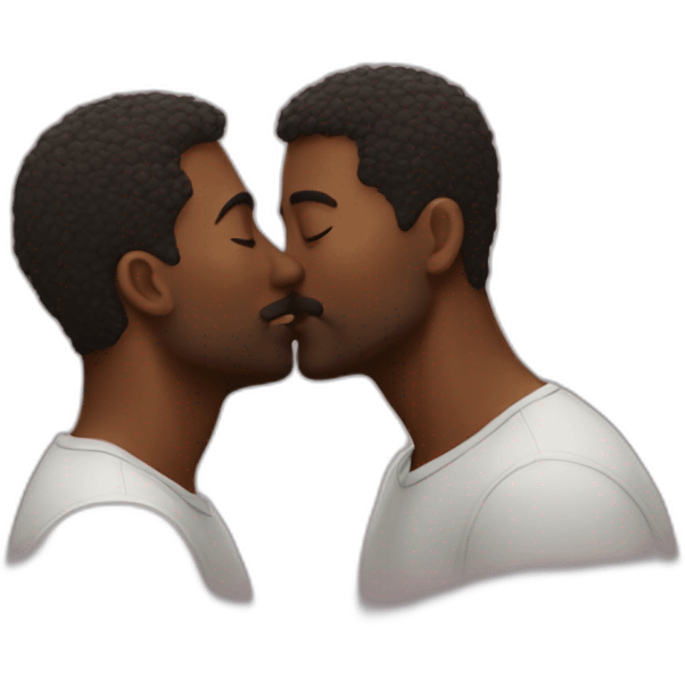 two men kissing emoji