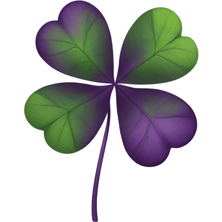 Four leaf purple clover emoji