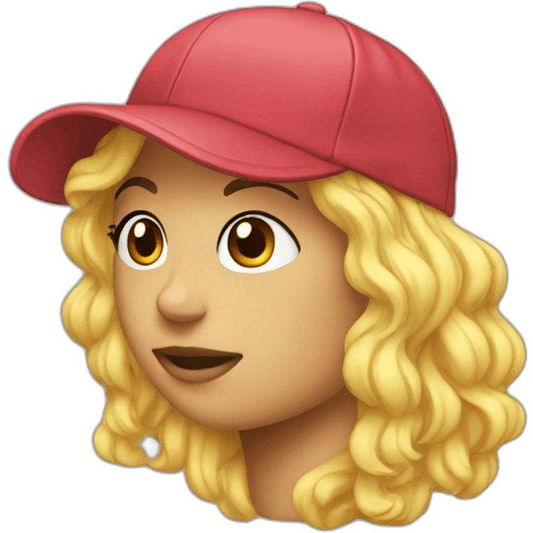 female-baseball-cap emoji