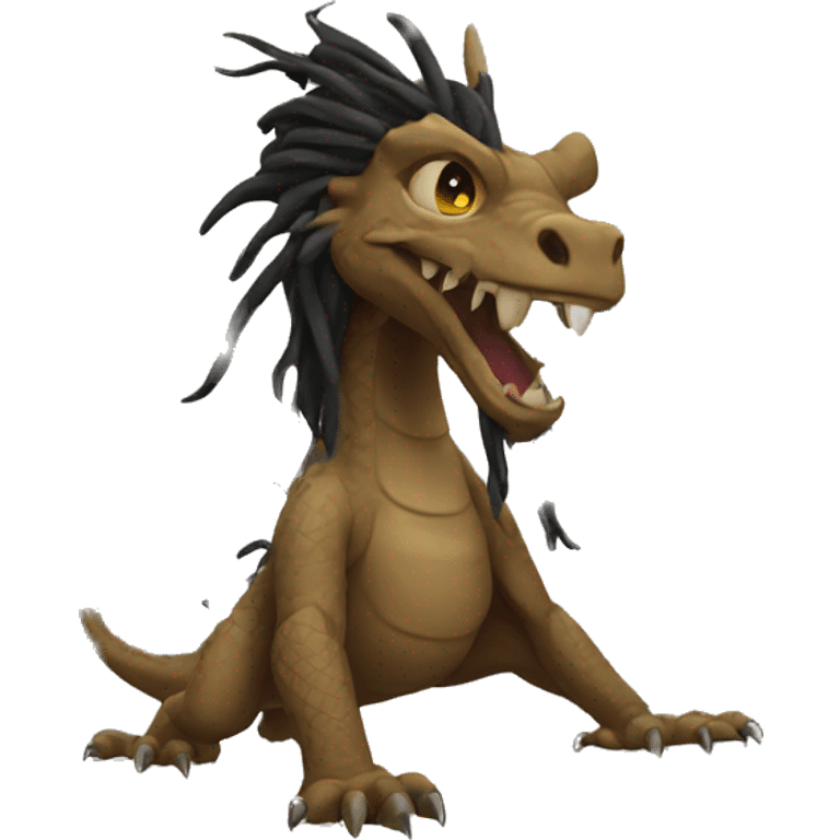 Dragon with dreads emoji