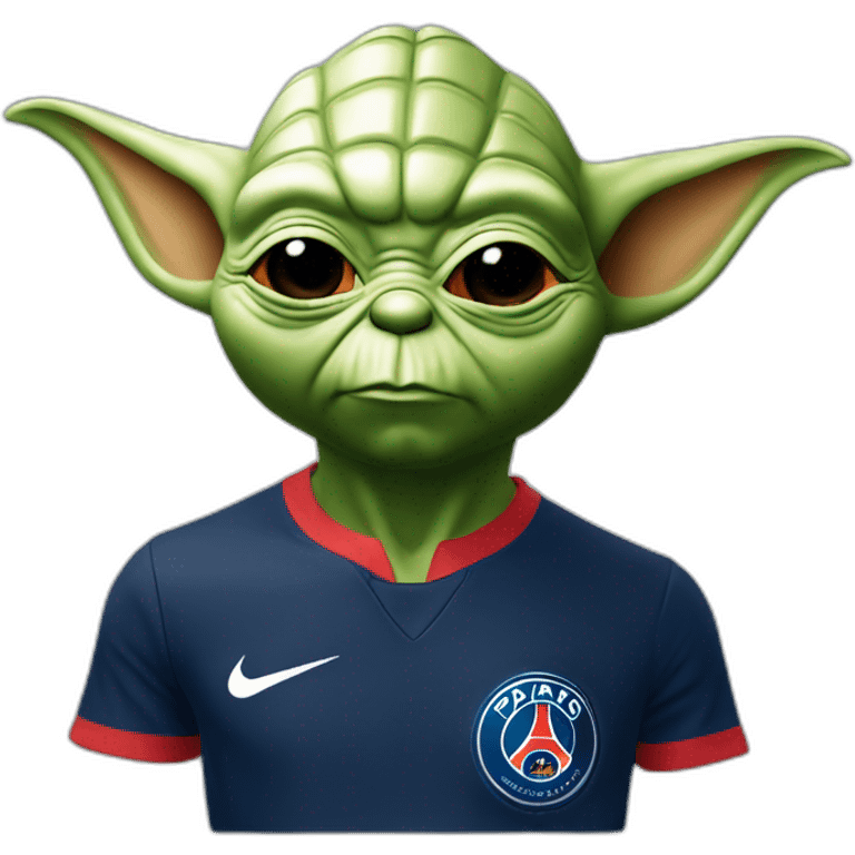 Yoda avec un t-shirt du paris saint germain emoji