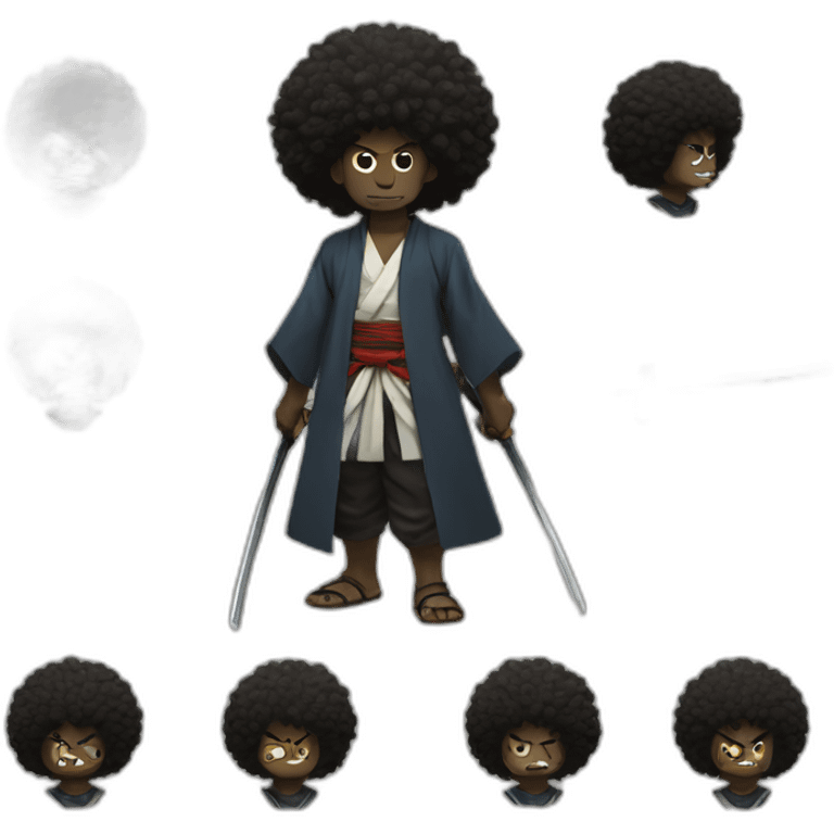 Afro samurai emoji