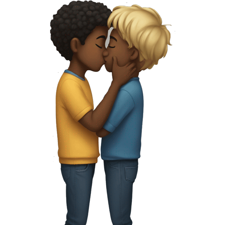 boys kissing  emoji