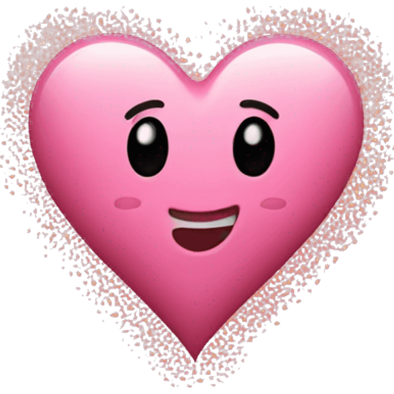 Pink heart with glitter emoji