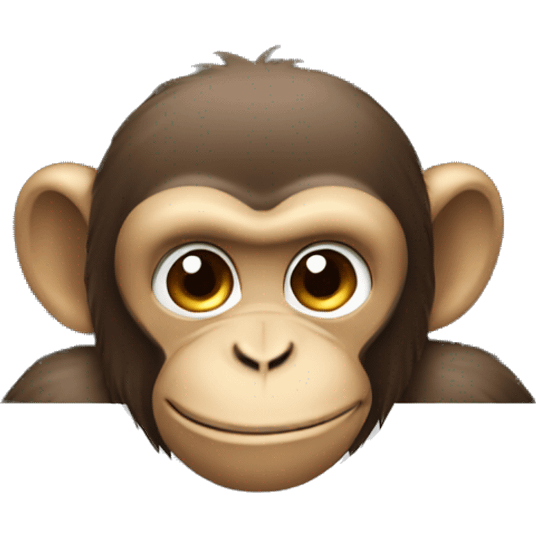 Monkey behind laptop  emoji