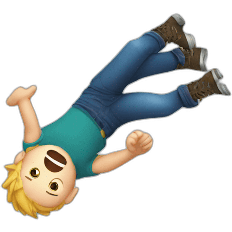 boy falling emoji