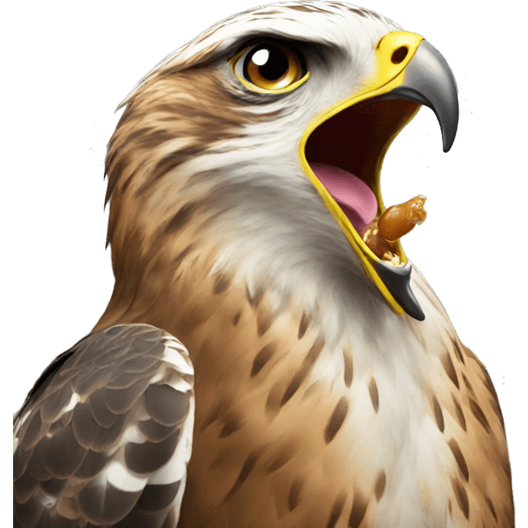 Hawk spitting  emoji