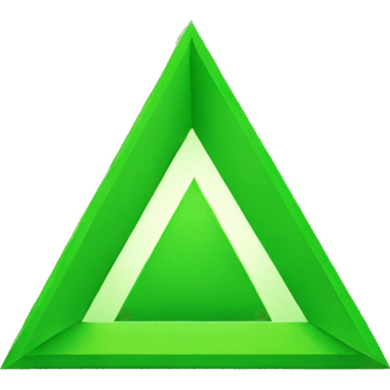 completely green triangle filled emoji