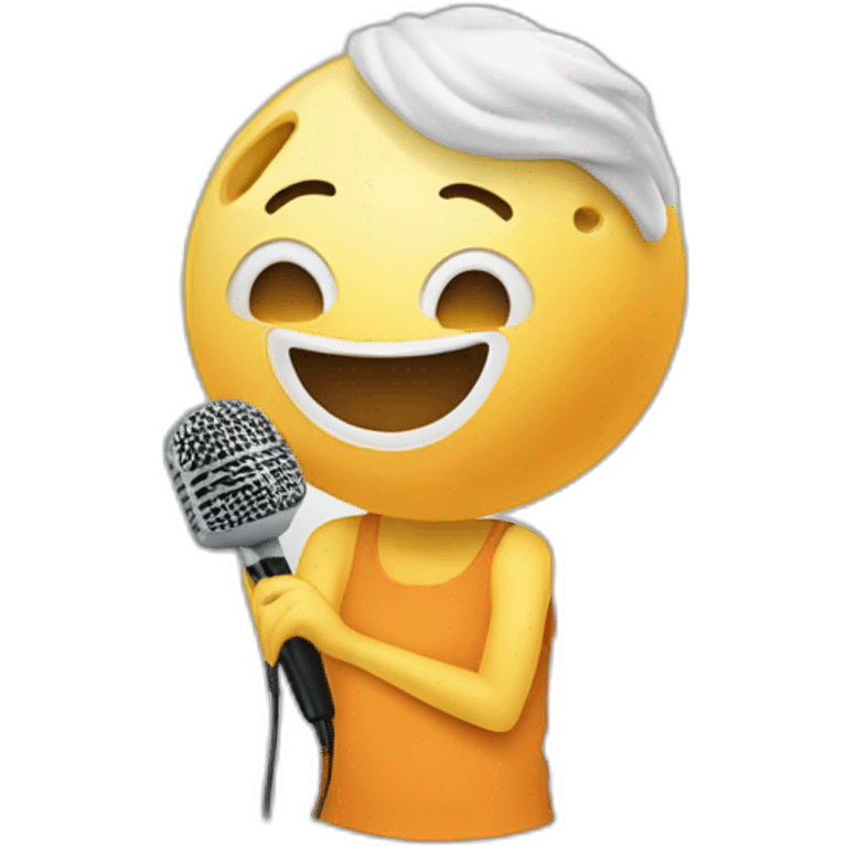 Karaoke cheese performer emoji