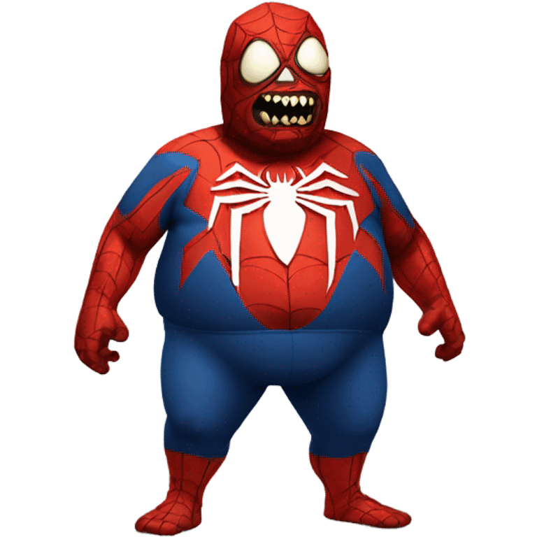 Fat spiderman body zombie emoji